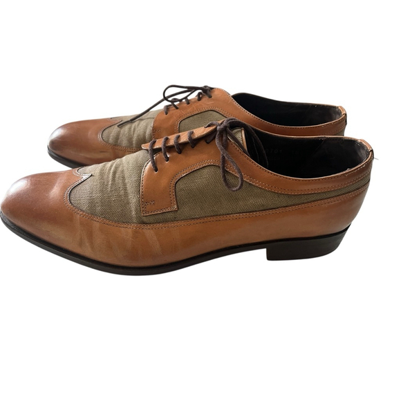 Bruno Magli Rudello Size 10 Derby Leather Shoes Italy Two-Toned Brogue Oxfords main image 7